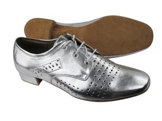 dansschoenen zilver leder  